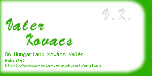 valer kovacs business card